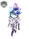 tatouage ephemere aquarelle attrape reves design original colore tatouage ephemere aquarelle attrape reves design original colore