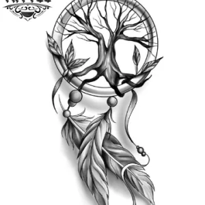 tatouage-ephemere-attrape-reves-arbre-de-vie-design-unique tatouage-ephemere-attrape-reves-arbre-de-vie-design-unique