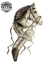 tatouage ephemere attrape reves cheval fantaisie