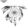 tatouage éphémère attrape rêves flèche design bohème tatouage éphémère attrape rêves flèche design bohème