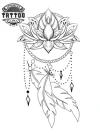 tatouage ephemere attrape reves fleur de lotus art corporel temporaire