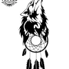 tatouage ephemere attrape reves loup fantastique