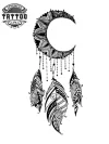 tatouage ephémère attrape rêves lune mystique tatouage ephémère attrape rêves lune mystique