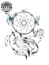 tatouage ephemere attrape reves papillon enchanteur tatouage ephemere attrape reves papillon enchanteur