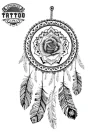 tatouage ephemere attrape reves rose design fleur encre temporaire durable tatouage ephemere attrape reves rose design fleur encre temporaire durable