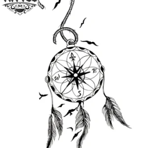 tatouage-ephemere-attrape-reves-rose-des-vents-design-unique tatouage-ephemere-attrape-reves-rose-des-vents-design-unique