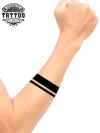 tatouage-avant-bras-ephemere-2-lignes-elegant-discret tatouage-avant-bras-ephemere-2-lignes-elegant-discret