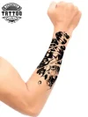 Tatouage avant bras éphémère biomécanique réaliste design futuriste Tatouage avant bras éphémère biomécanique réaliste design futuriste