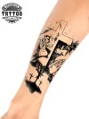 tatouage avant bras ephemere croix spirituelle design religieux tatouage avant bras ephemere croix spirituelle design religieux