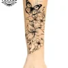tatouage avant bras fleur femme ephemere design élégant coloré tatouage avant bras fleur femme ephemere design élégant coloré