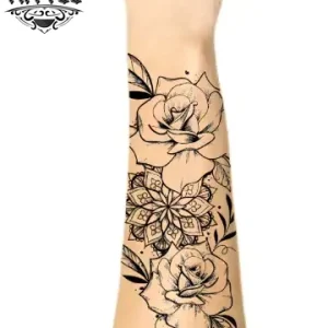 tatouage-avant-bras-ephemere-femme-rose-fleur-delicate tatouage-avant-bras-ephemere-femme-rose-fleur-delicate