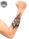 tatouage-ephemere-avant-bras-homme-motif-horloge-tendance tatouage-ephemere-avant-bras-homme-motif-horloge-tendance