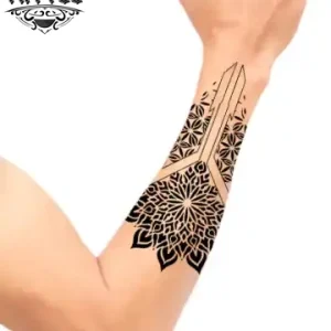 tatouage-avant-bras-ephemere-mandala-elegant tatouage-avant-bras-ephemere-mandala-elegant