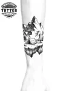 tatouage-ephemere-avant-bras-montagne-scenique