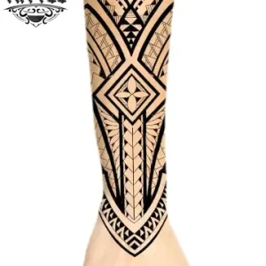 Tatouage ephémère avant bras style néo-zélandais motif maori Tatouage ephémère avant bras style néo-zélandais motif maori