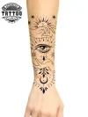 tatouage-avant-bras-ephemere-design-hypnotique-oeil tatouage-avant-bras-ephemere-design-hypnotique-oeil