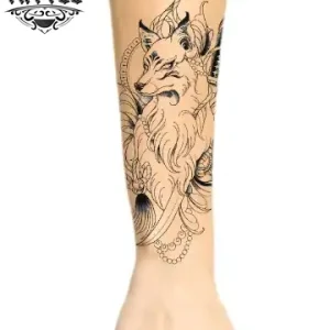 tatouage-avant-bras-renard-ephemere-tendance tatouage-avant-bras-renard-ephemere-tendance