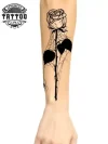 Tatouage avant bras rose éphémère motif florale Tatouage avant bras rose éphémère motif florale