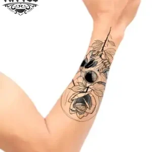 tatouage-ephemere-avant-bras-rose-homme-design-floral-temporaire tatouage-ephemere-avant-bras-rose-homme-design-floral-temporaire