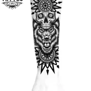 tatouage-avant-bras-ephemere-tete-de-loup-realiste tatouage-avant-bras-ephemere-tete-de-loup-realiste