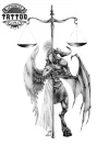 tatouage ephemere balance ange et demon design mystique tatouage ephemere balance ange et demon design mystique