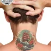 tatouage-nuque-temporaire-bateau-discret-stylé tatouage-nuque-temporaire-bateau-discret-stylé