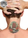 tatouage-nuque-temporaire-bateau-discret-stylé tatouage-nuque-temporaire-bateau-discret-stylé