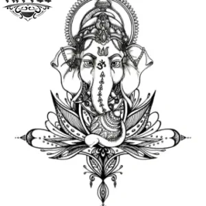 tatouage bouddhisme éphémère bouddha éléphant