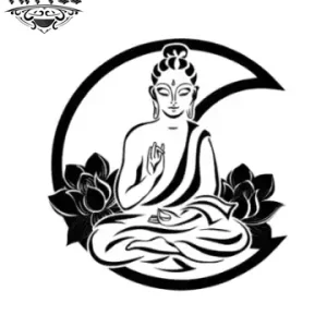tatouage bouddhisme lotus bouddha éphémère mystique