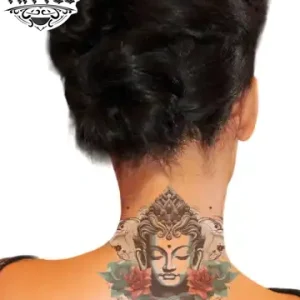 tatouage-ephemere-bouddha-nuque tatouage-ephemere-bouddha-nuque