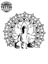 tatouage bouddhisme éphémère bouddha rond image produit tatouage bouddhisme éphémère bouddha rond image produit