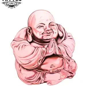 tatouage bouddhisme ephemere bouddha rouge design spirituel