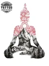 tatouage bouddhisme ephemere bouddha sri lanka dessin rouge sur peau tatouage bouddhisme ephemere bouddha sri lanka dessin rouge sur peau