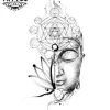 tatouage-bouddhisme-ephemere-tete-de-bouddha