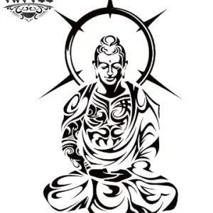 tatouage bouddhisme éphémère bouddha tribal