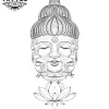 tatouage bouddhisme visage bouddha éphémère zen tatouage bouddhisme visage bouddha éphémère zen