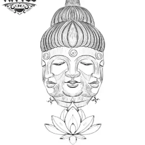 tatouage bouddhisme visage bouddha éphémère zen tatouage bouddhisme visage bouddha éphémère zen