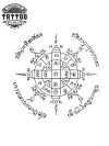 Tatouage Bouddhisme Protecteur Éphémère Spirituel Tatouage Bouddhisme Protecteur Éphémère Spirituel