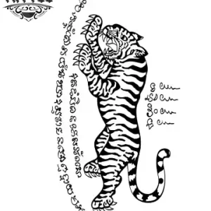 tatouage bouddhisme ephemere tigre design spirituel tatouage bouddhisme ephemere tigre design spirituel