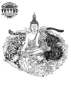 tatouage ephemere bouddhiste tigre style temporaire design animal féroce tatouage ephemere bouddhiste tigre style temporaire design animal féroce