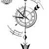 tatouage-boussole-ephemere-discret-minimaliste tatouage-boussole-ephemere-discret-minimaliste