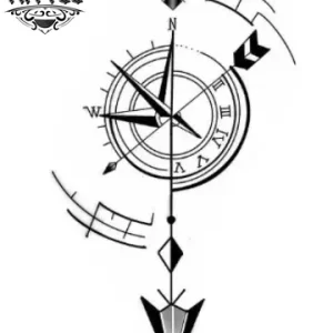 tatouage-boussole-ephemere-discret-minimaliste tatouage-boussole-ephemere-discret-minimaliste
