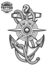 tatouage-ephemere-boussole-ancre-design-marin tatouage-ephemere-boussole-ancre-design-marin