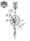 tatouage-ephemere-boussole-fleur-art-corporel-temporaire tatouage-ephemere-boussole-fleur-art-corporel-temporaire