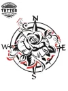 tatouage-ephemere-boussole-fleur-tatouage-temporaire