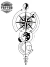 tatouage-boussole-geometrique-ephemere-aventurier tatouage-boussole-geometrique-ephemere-aventurier