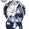 tatouage-ephemere-boussole-loup-design-realiste tatouage-ephemere-boussole-loup-design-realiste