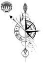 tatouage-boussole-montre-design-unique-tendance tatouage-boussole-montre-design-unique-tendance