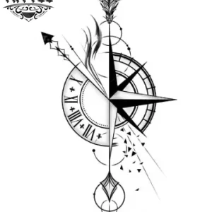 tatouage-boussole-montre-design-unique-tendance tatouage-boussole-montre-design-unique-tendance