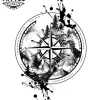 tatouage ephemere boussole nature design temporaire inspire par la nature tatouage ephemere boussole nature design temporaire inspire par la nature